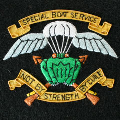 Special Boat Service Wire Blazer Badge - Parachute Design 